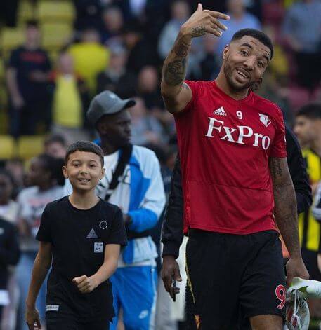 Myles Troy Deeney with his father, Troy Deeney.